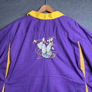 Hilton Bowling Shirt Men’s XXL VTG Made In USA Rockabilly Permapress Embroidered